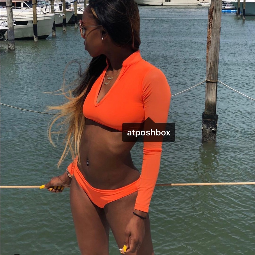Orange Long Sleeve 2 Piece - Picture 3 of 4